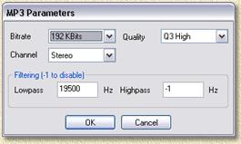 DVD Audio Ripper - MP3 settings