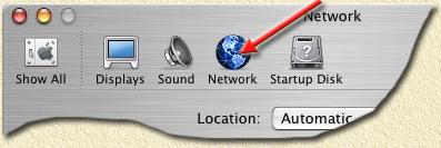 Macintosh - Let's go to the "Network" settings