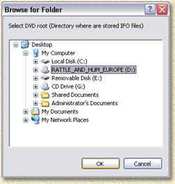 Select your DVD drive or the folder holding the ripped DVD