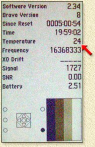 Garmin eTrex Venture diganostics screen