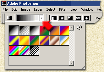 Photoshop: select the colors of the gradient
