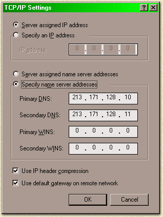 Vul de DNS hier in (SUPERWEB!)