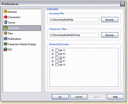 eMule - Directories