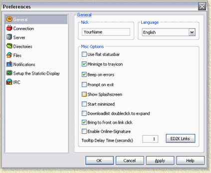 eMule - General settings