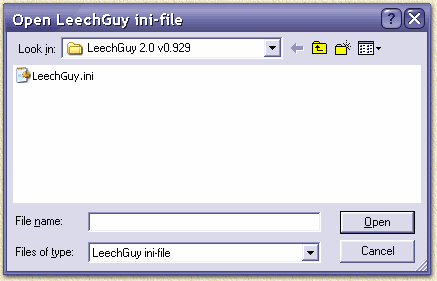 LeechGuy: Where is the INI file?