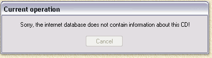 Oeps,... deze CD kent de Internet database nog niet