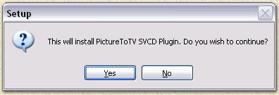 PictureToTV: Installing the SVCD plugin