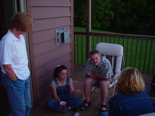 Chit-chat after the BBQ ... and some beers ... 