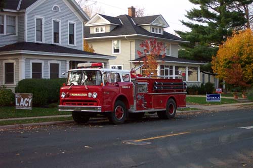 Allthough this classic firetruck looks pretty cool too ...