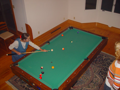 if you have a pool table, people come by and play. Notice the sigar !