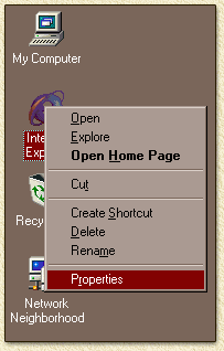 Select IE properties