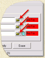 CardMaster - Selecteer bestanden met de "Open File" ikoontjes