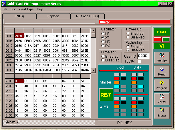 Gold*Card - Programmeren van de PIC