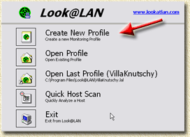 Look@LAN: Create our first profile
