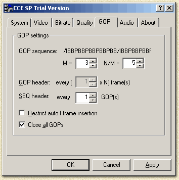 CCE GOP configuration