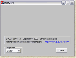 DVD2One: Start scherm