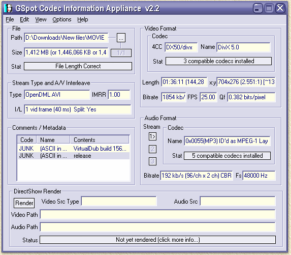 GSport - AVI met DivX en MP3