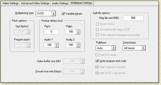 MainConcept MPEG Encoder:  Multiplexer included,... cool!