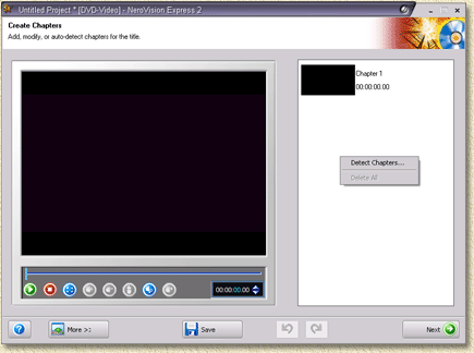 Nero Vision Express 2 - Create Chapters for your DVD