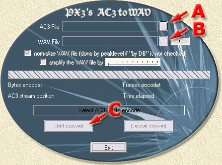 PX3's AC3 to WAV - Convert a AC3 track to a normal stereo WAV