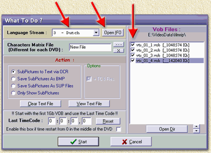 SubRip - de details die uit de IFO gehaald zijn ...