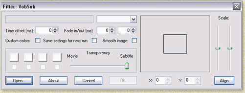 VobSub - The configure tool for ripping subtiles.