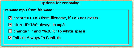 MUFY MP3 Tag options